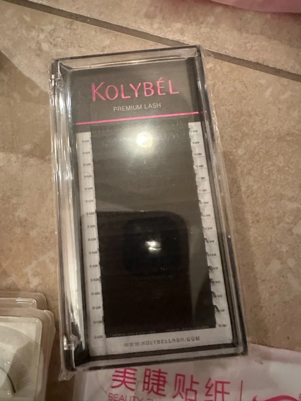 BRAND NEW KOLYBEL EYE LASH KIT INCLUDES LASHES, FOAM,GLUE,TAPES ETC… AS PICTURED